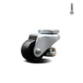 Service Caster Nylon Swivel Threaded Stem Caster w/2" Black Wheel and M12 x 1.75mm x 18mm Stem SCC-TSLV20S50-NYR-220-ZC